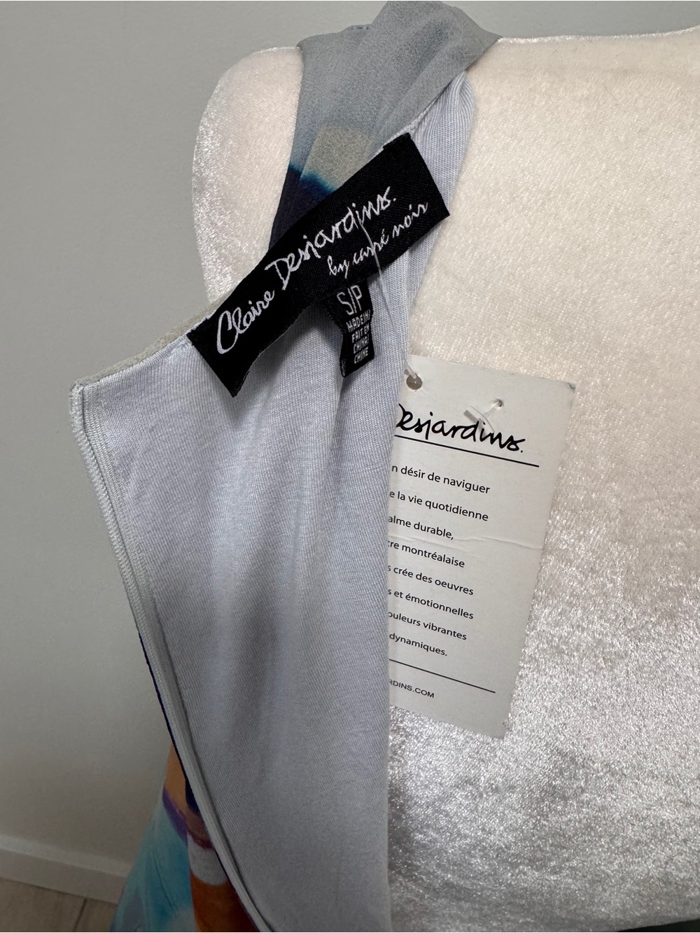 Claire Desjardins Sleeveless High-Low Dress Sz Small Abstract Art Print V Neck - Picture 7 of 13